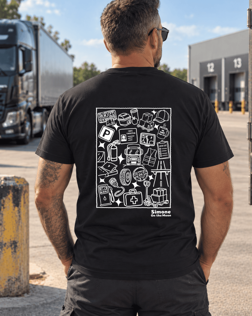 Chauffeur routier tshirt noir
