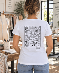 t-shirt blanc couturière