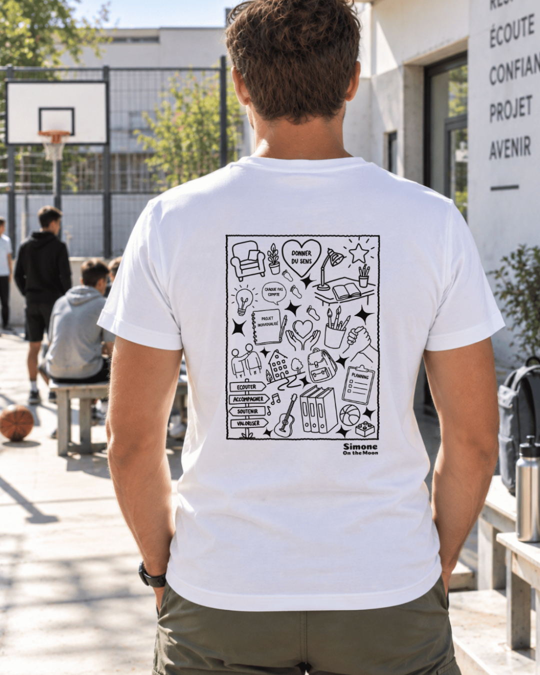 t-shirt blanc educateur specialisé