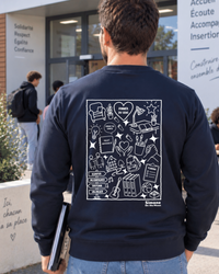 Sweat bleu marine éducateur specialisé