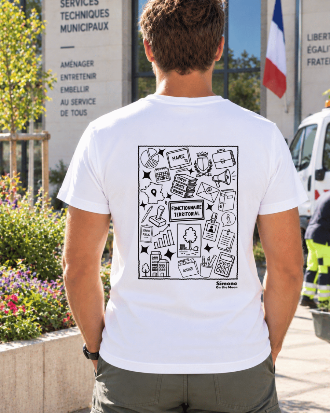 t-shirt blanc du fonctionnaire territorial(e)