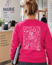 sweat a capuche fushia fonctionnaire territorial