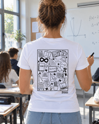 T-shirt blanc professeur de mathématiques