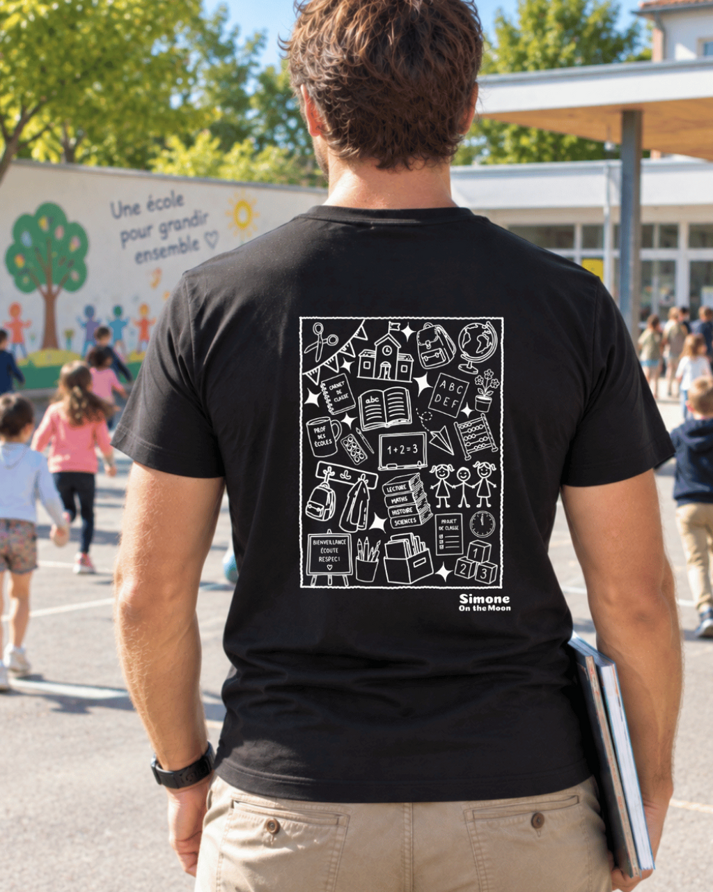 T-shirt noir professeur des écoles