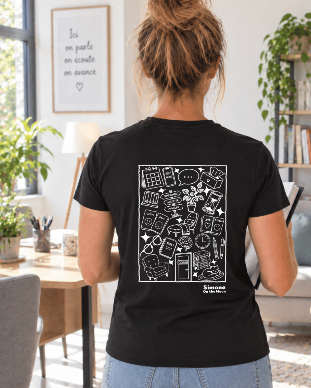 Tshirt noir psychologue