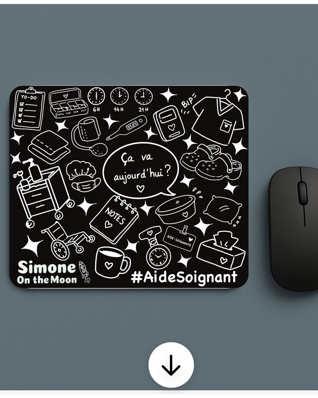 Tapis de souris Aide-soignant(e)