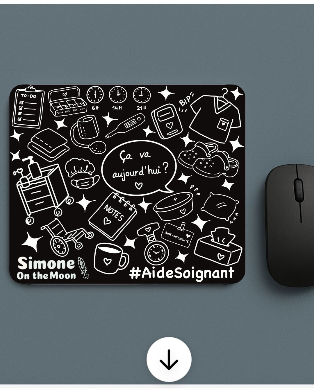 Tapis de souris Aide-soignant(e)