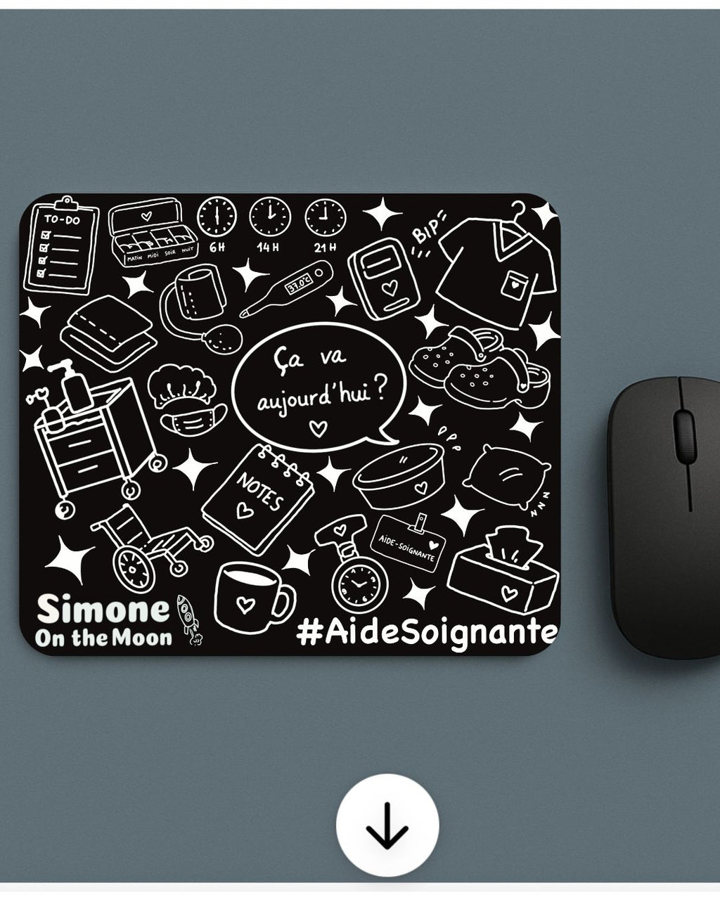 Tapis de souris Aide-soignant(e)