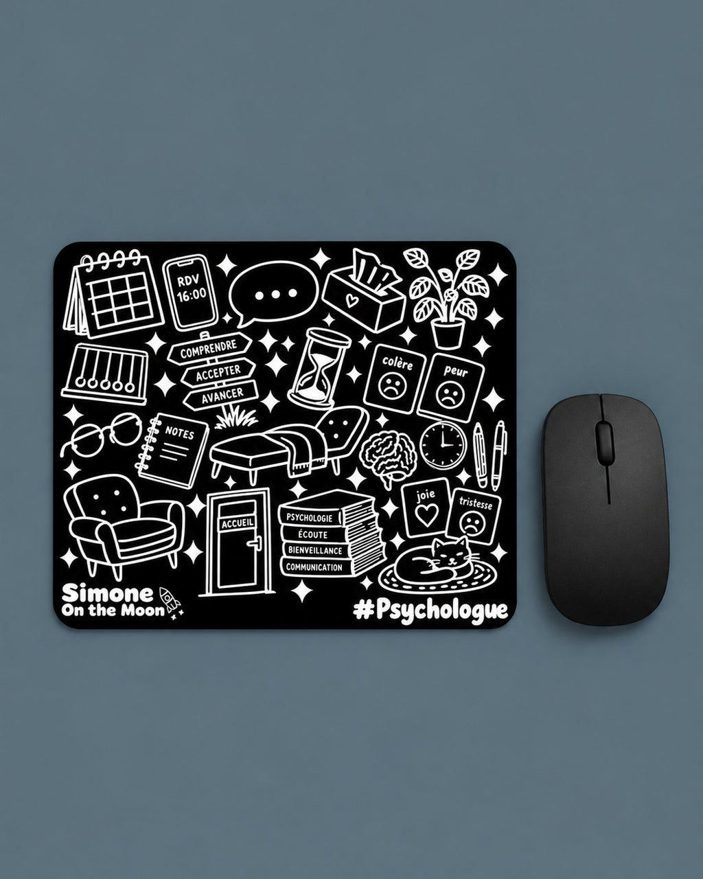 Tapis de souris psychologue