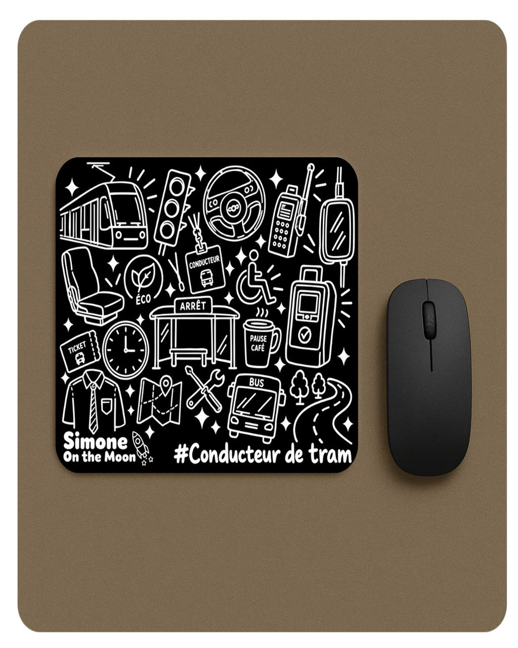 Tapis souris conducteur de tram/BUS