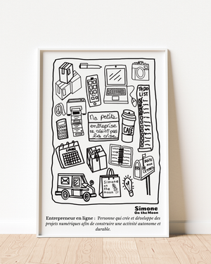 Affiche Entrepreneur(se) en ligne