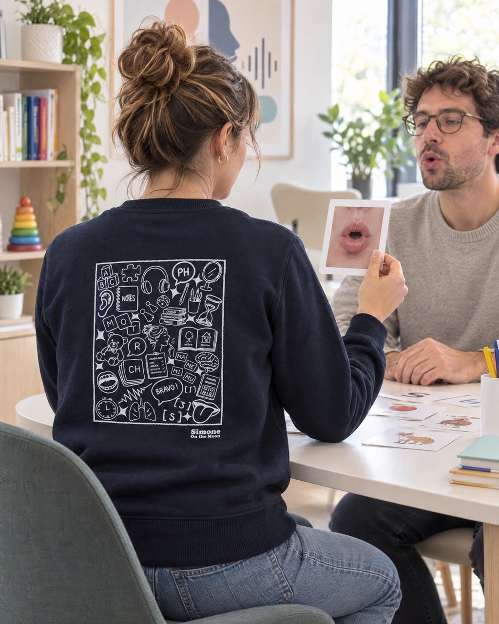 sweat bleu marine orthophoniste