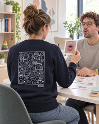 sweat bleu marine orthophoniste