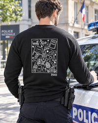sweat noir policier