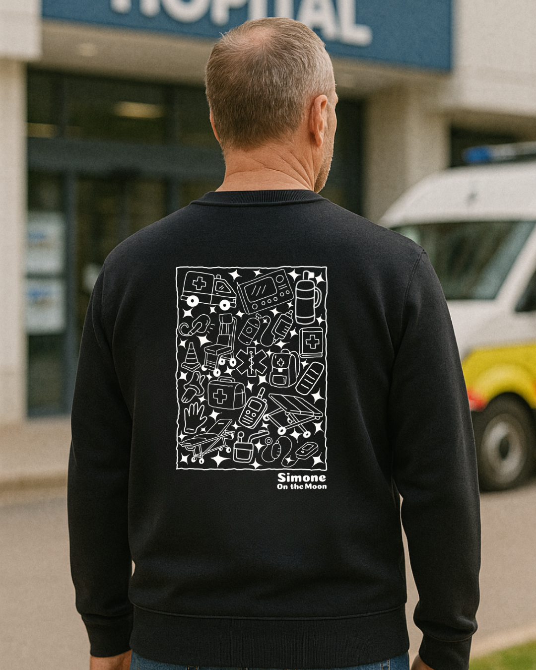 Sweat à capuche Ambulancier(ère) — Noir