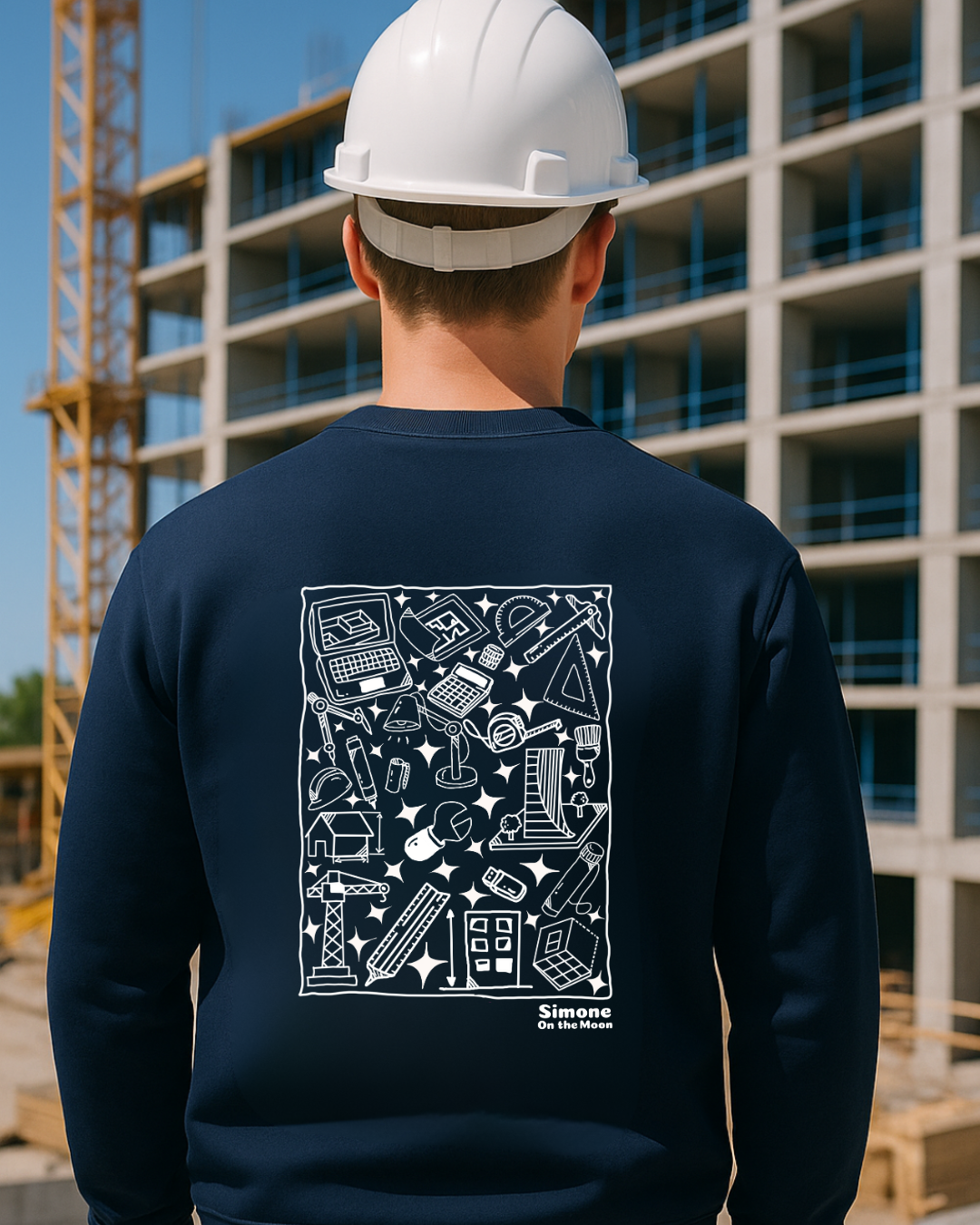 Sweat à capuche Architecte — Bleu marine
