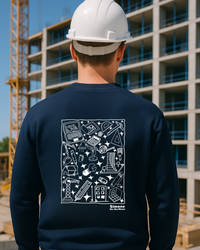 Sweat à capuche Architecte — Bleu marine