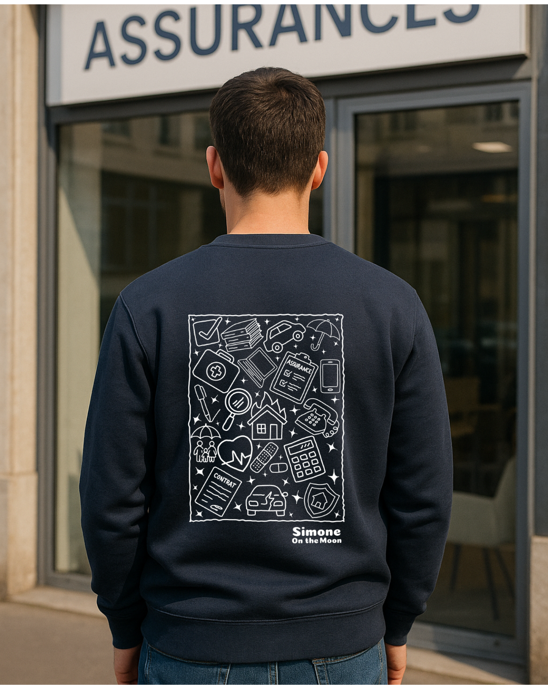 Sweat à capuche Assureur(se) — Bleu marine