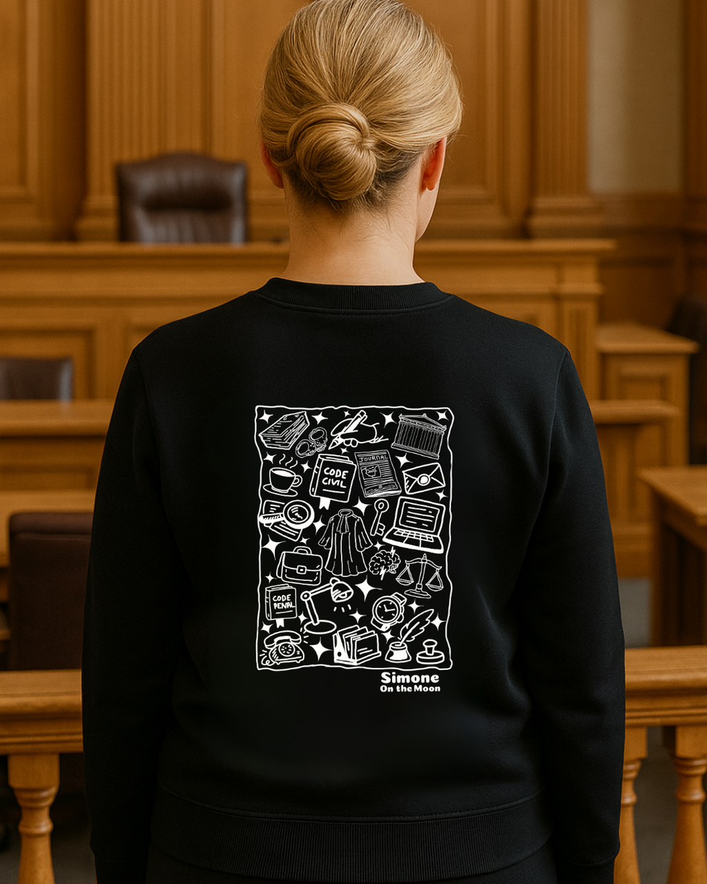 Sweat à capuche Avocat(e) — Noir