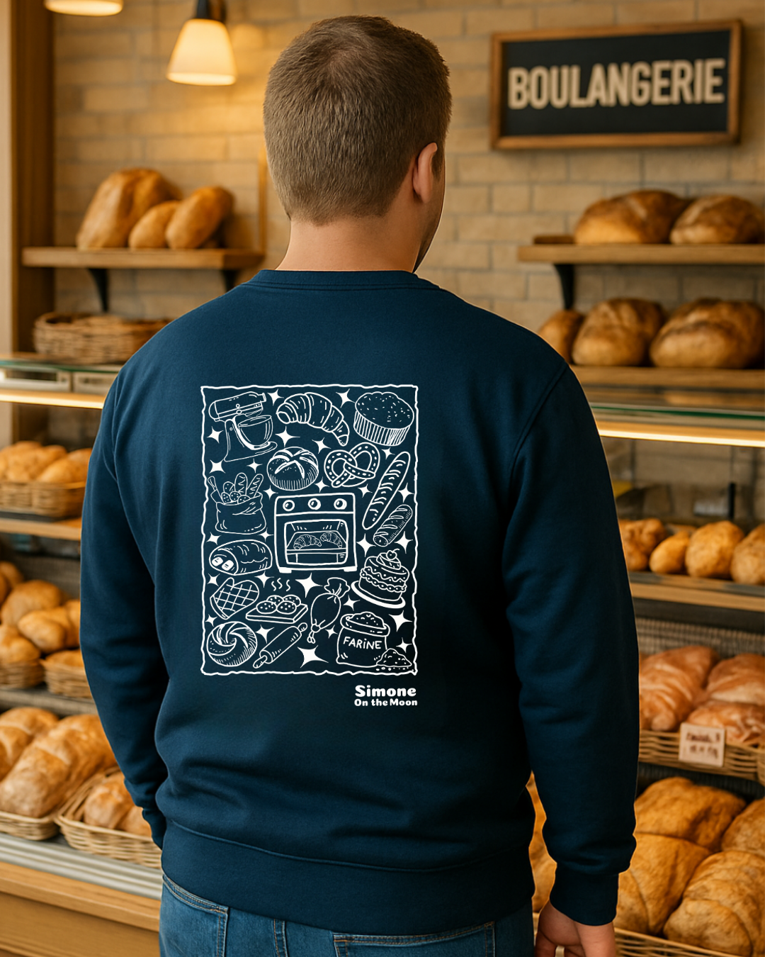 Sweat à capuche Boulanger(ère) — Bleu marine
