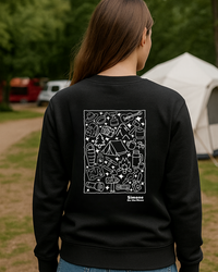 Sweat à capuche Campeur(se) — Noir