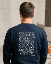 Sweat à capuche Carreleur(se) — Bleu marine