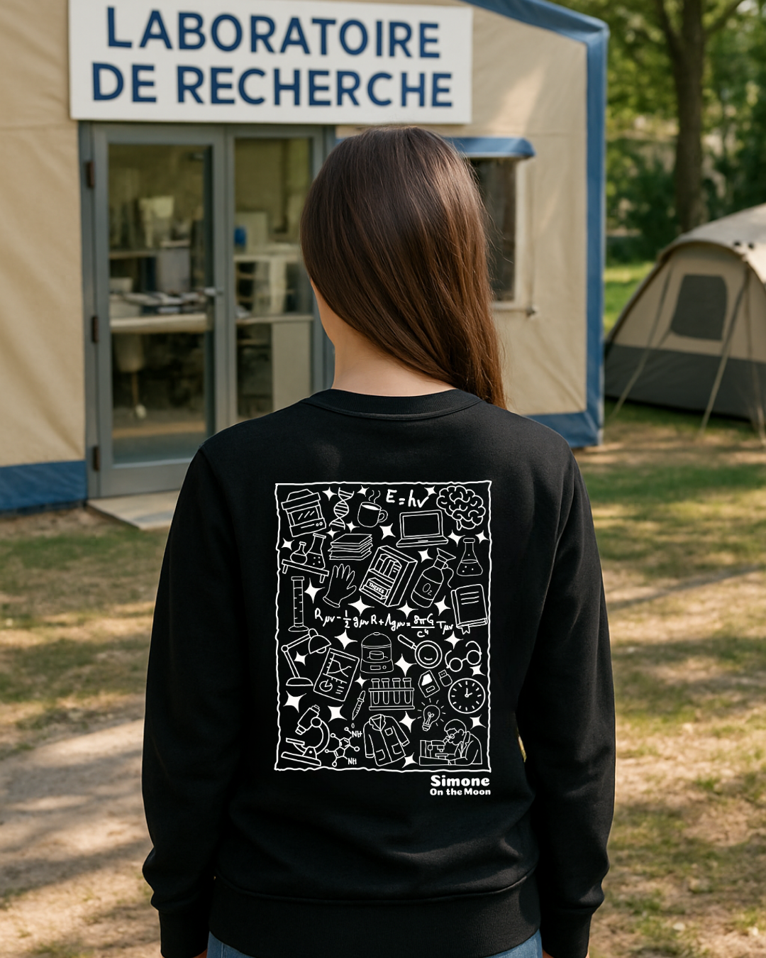 Sweat à capuche Chercheur(se) — Noir