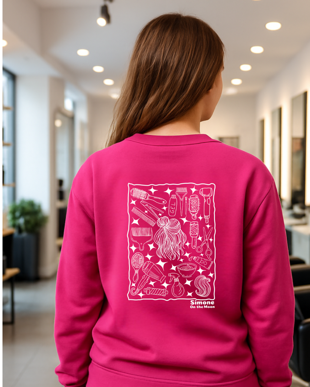 Sweat à capuche Coiffeur(se) — Rose