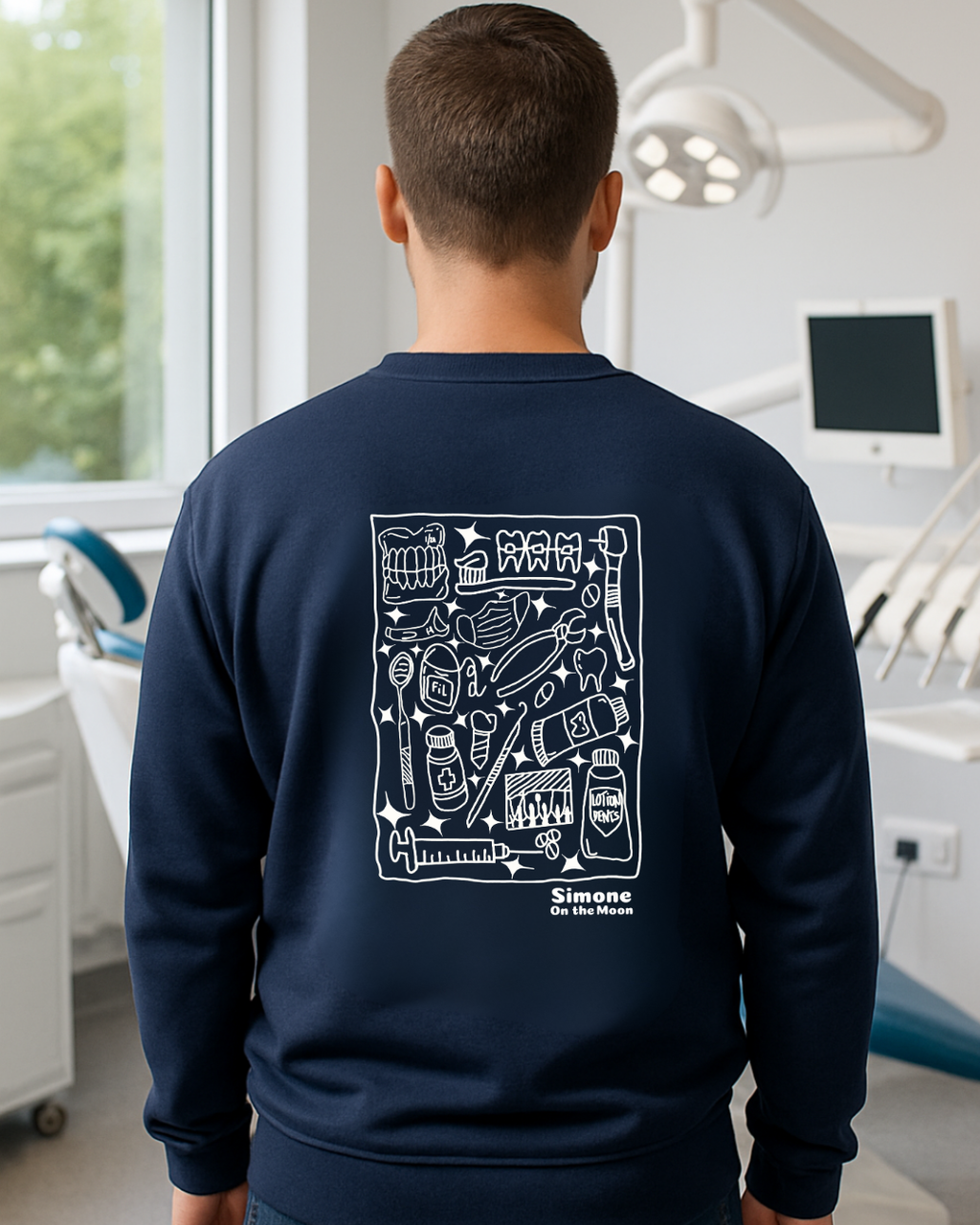 Sweat à capuche Dentiste — Bleu marine