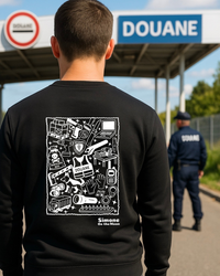 Sweat à capuche Douanier(ère) — Noir