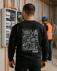 Sweat à capuche Électricien(ne) — Noir