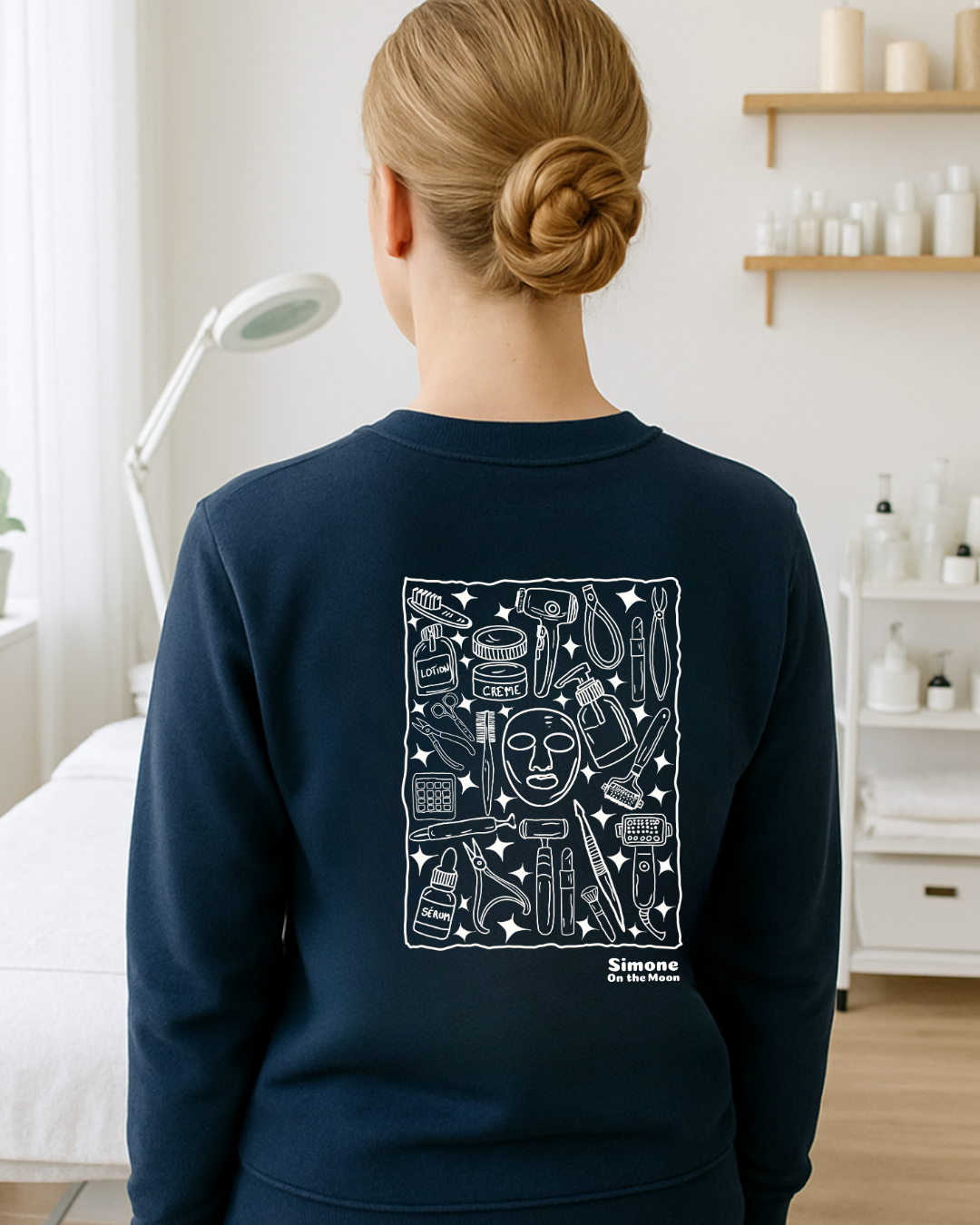 Sweat à capuche Esthéticien(ne) — Bleu marine