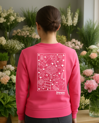 Sweat à capuche Fleuriste — Rose