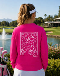 Sweat à capuche Golfeur(se) — Rose