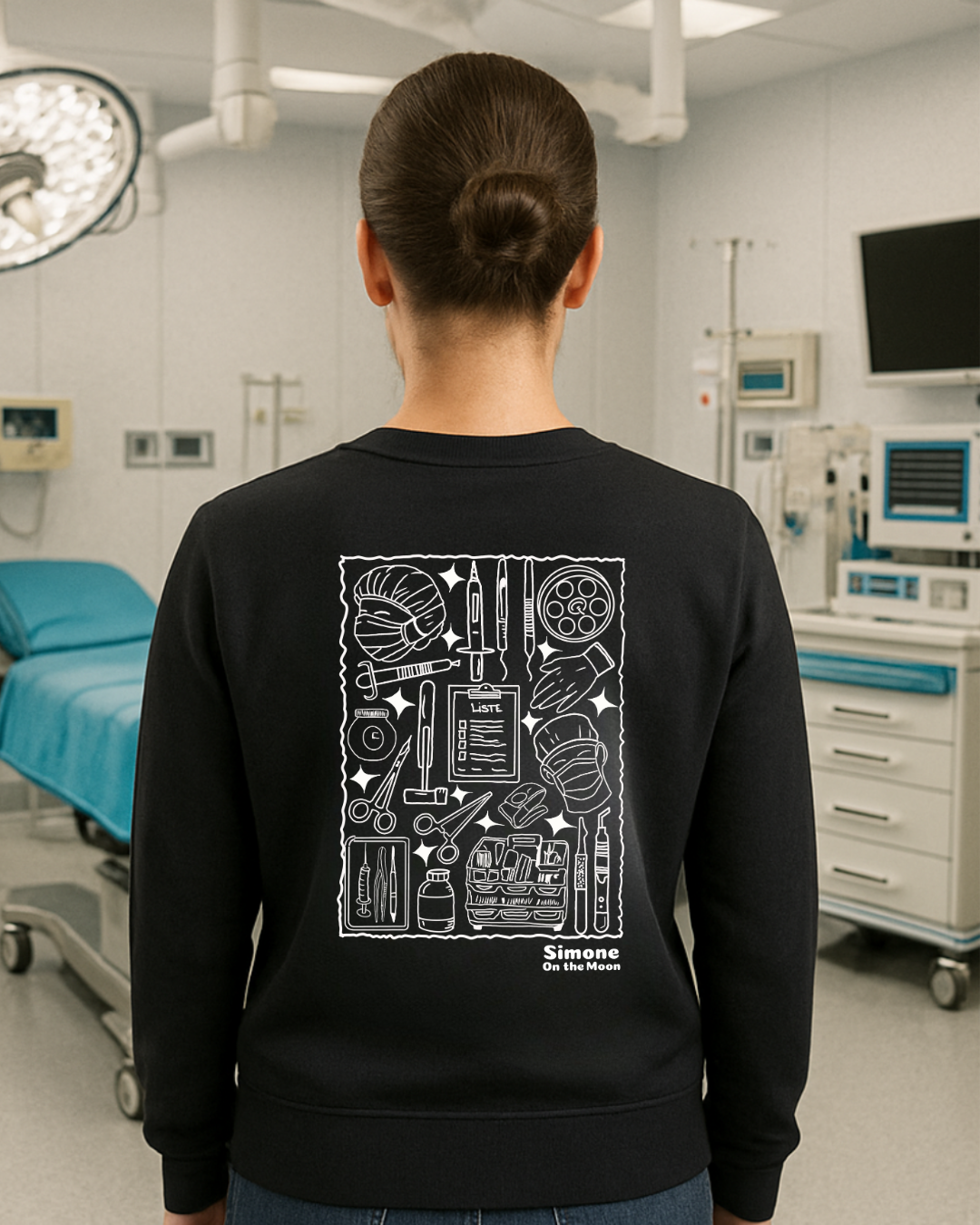 Sweat à capuche Infirmier(ère) de bloc opératoire — Noir