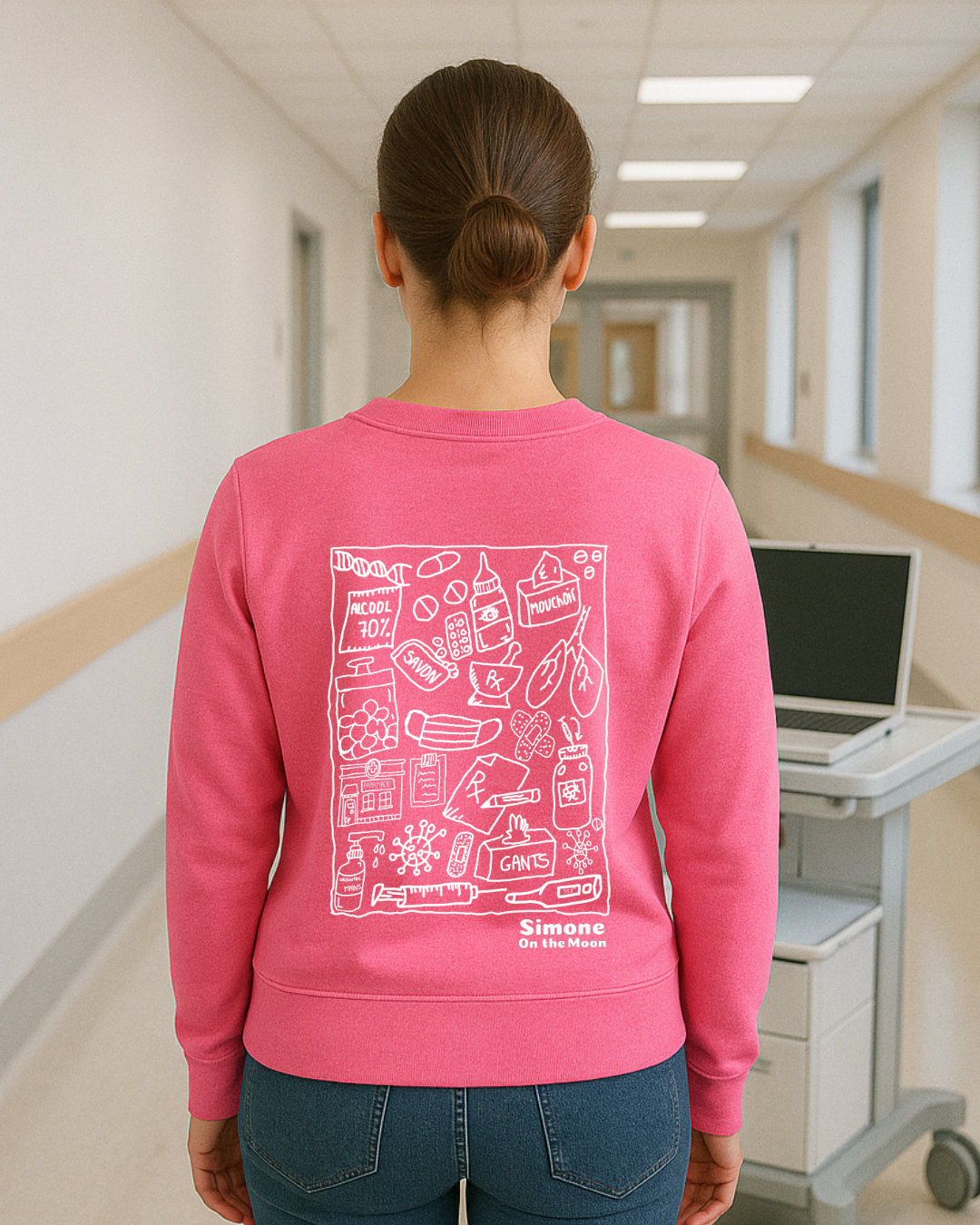 Sweat à capuche Infirmier(ère) — Rose