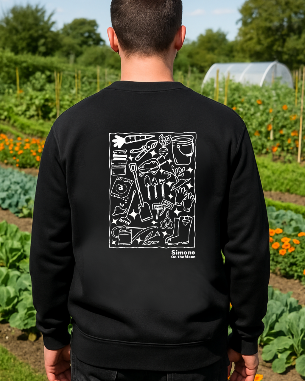 Sweat à capuche Jardinier(ère) — Noir