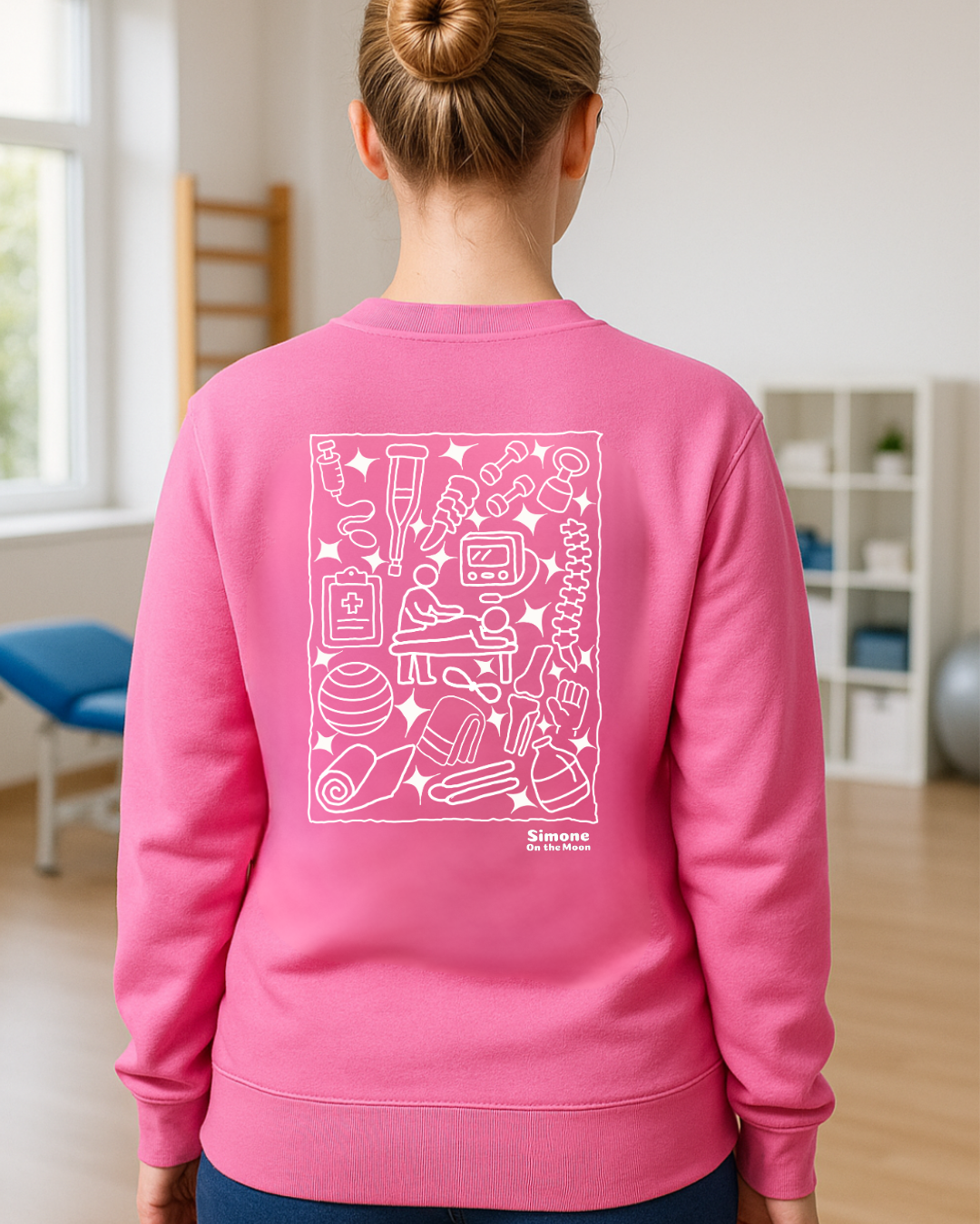 Sweat à capuche Kinésithérapeute — Rose