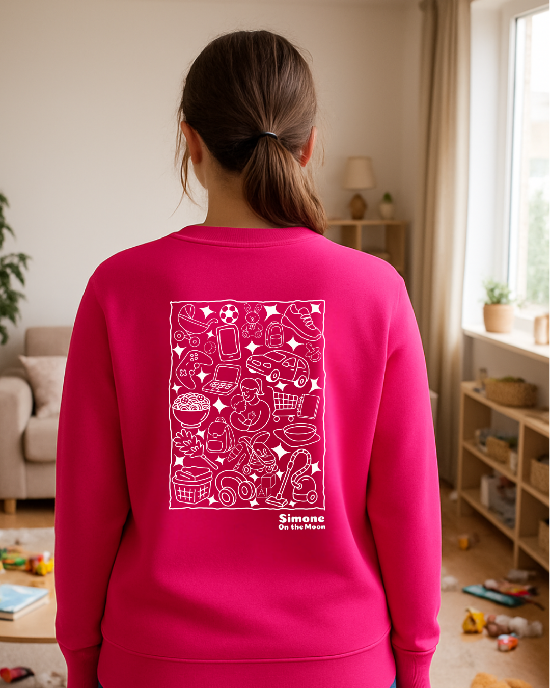 Sweat à capuche Maman — Rose