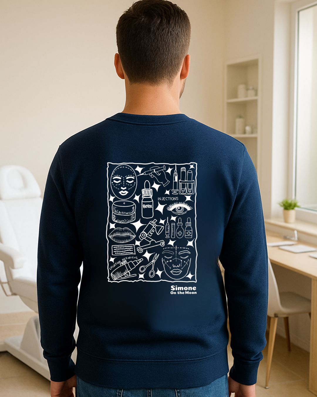 Sweat à capuche Médecin esthétique — Bleu marine