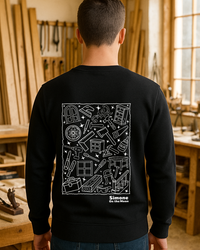 Sweat à capuche Menuisier(ère) ébéniste — Noir