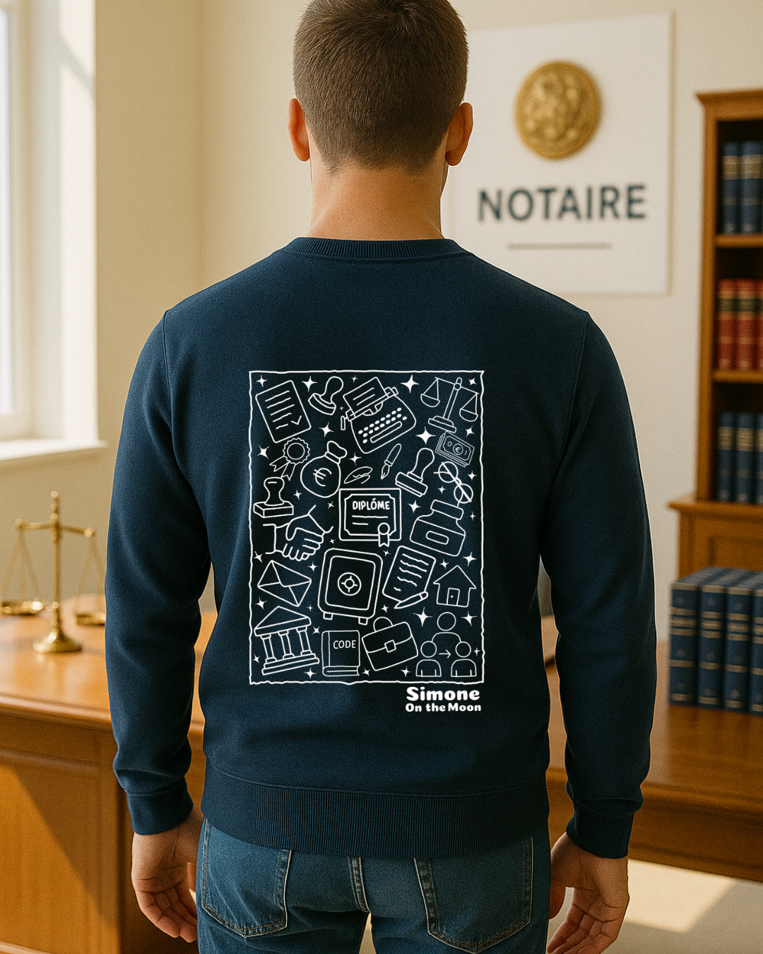 Sweat à capuche Notaire — Bleu marine