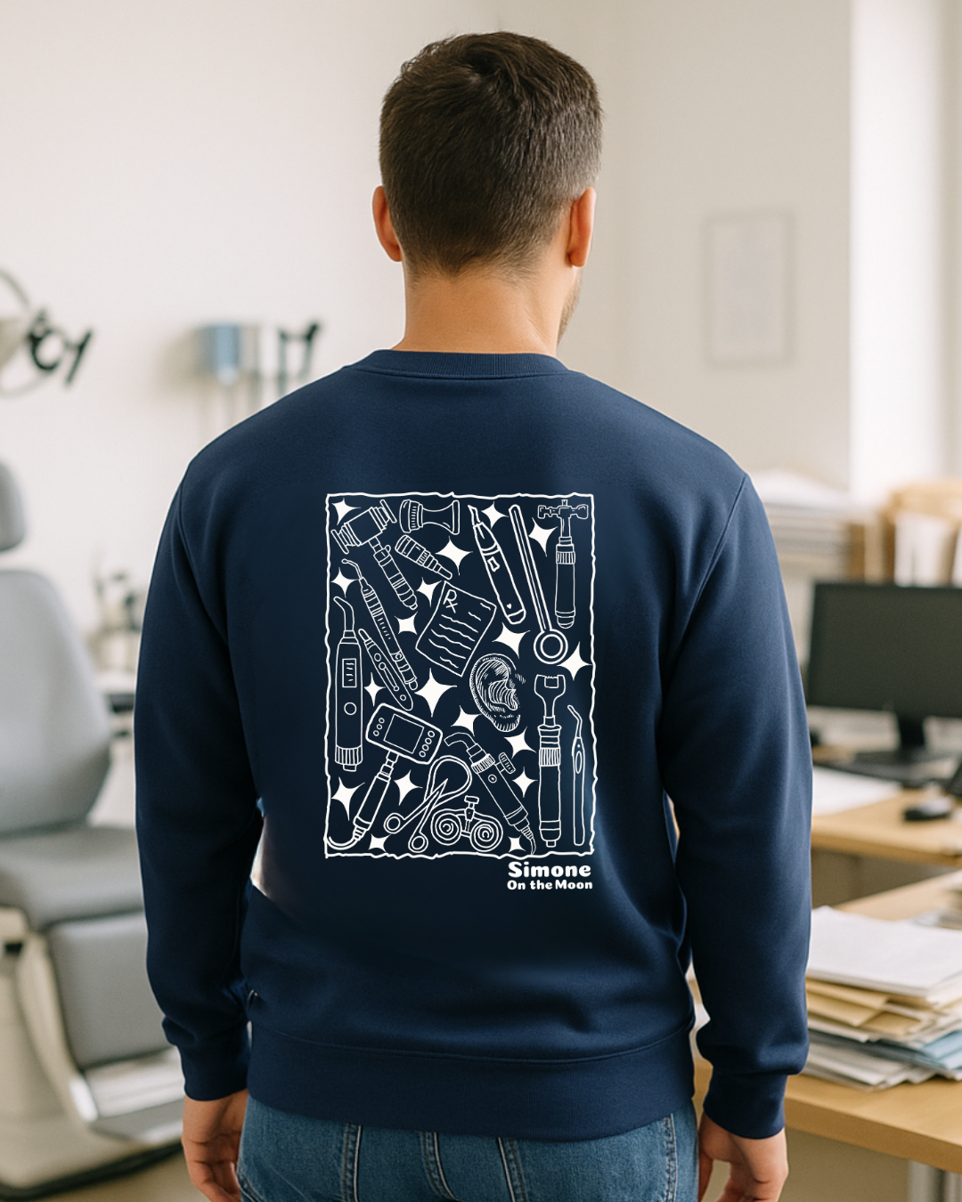 Sweat à capuche Oto-rhino-laryngologiste — Bleu marine