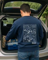 Sweat à capuche Papa — Bleu marine
