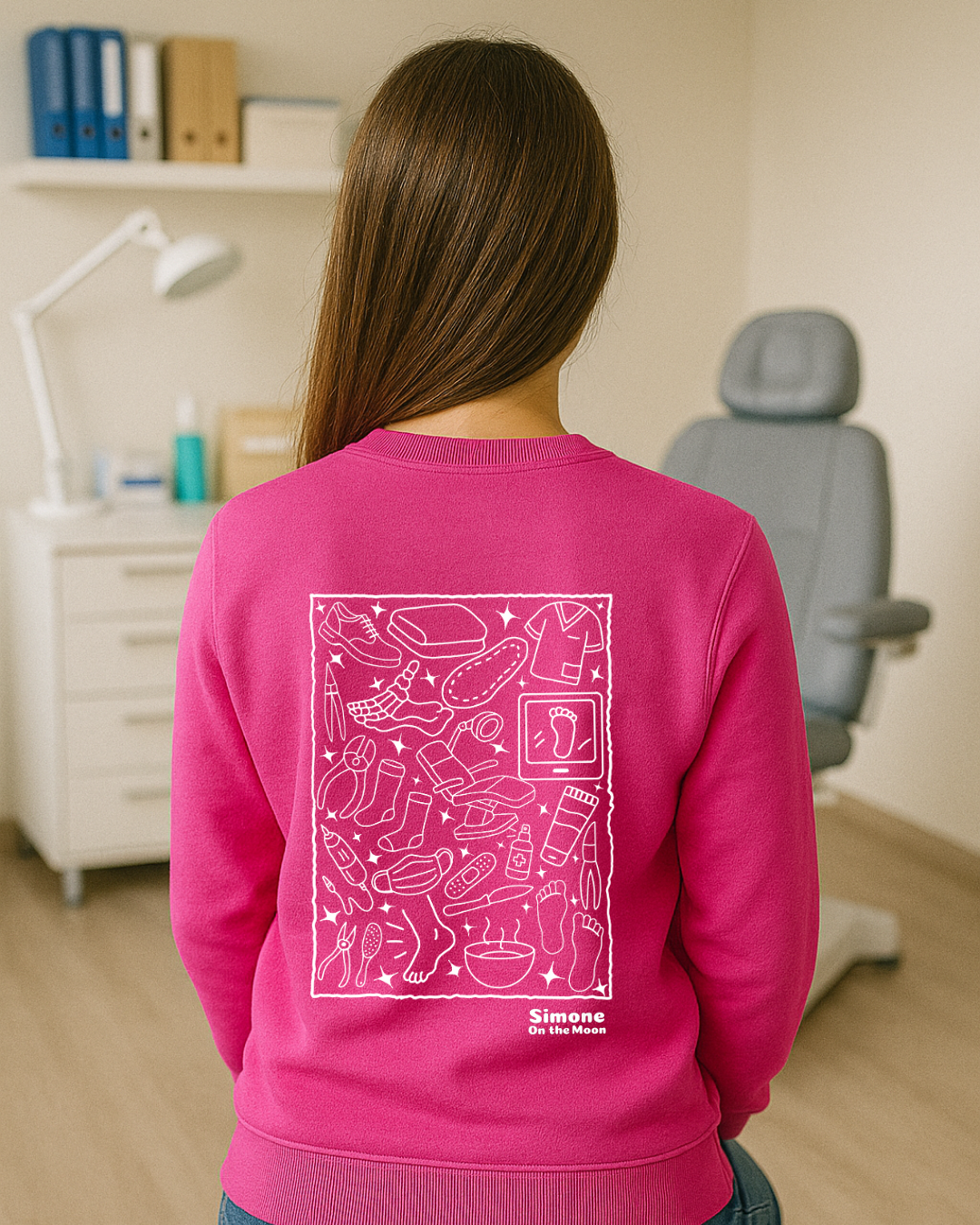 Sweat à capuche Pédicure-podologue — Rose