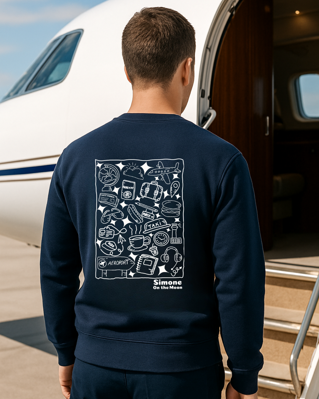 Sweat à capuche Pilote de ligne — Bleu marine