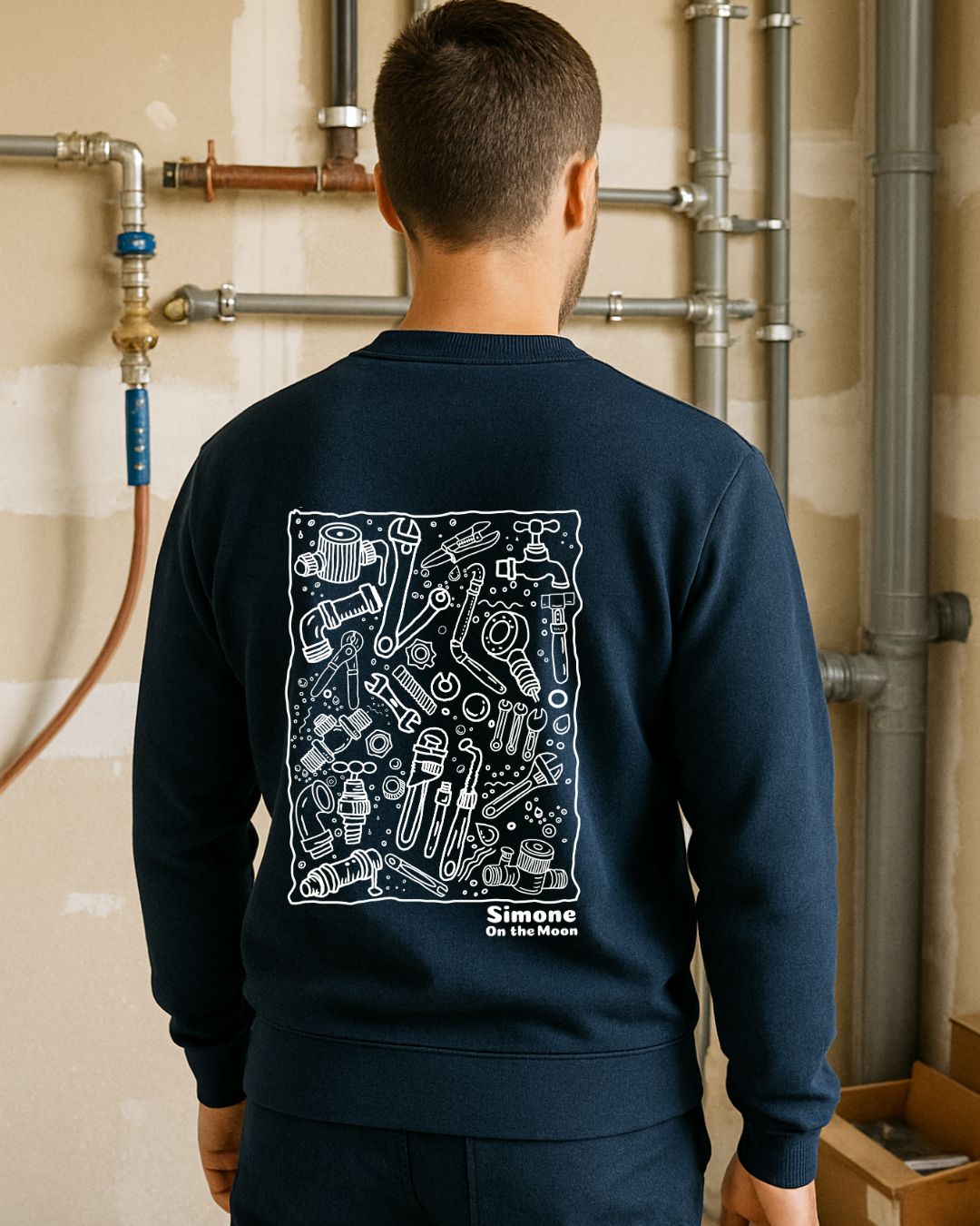 Sweat à capuche Plombier(ère) — Bleu marine