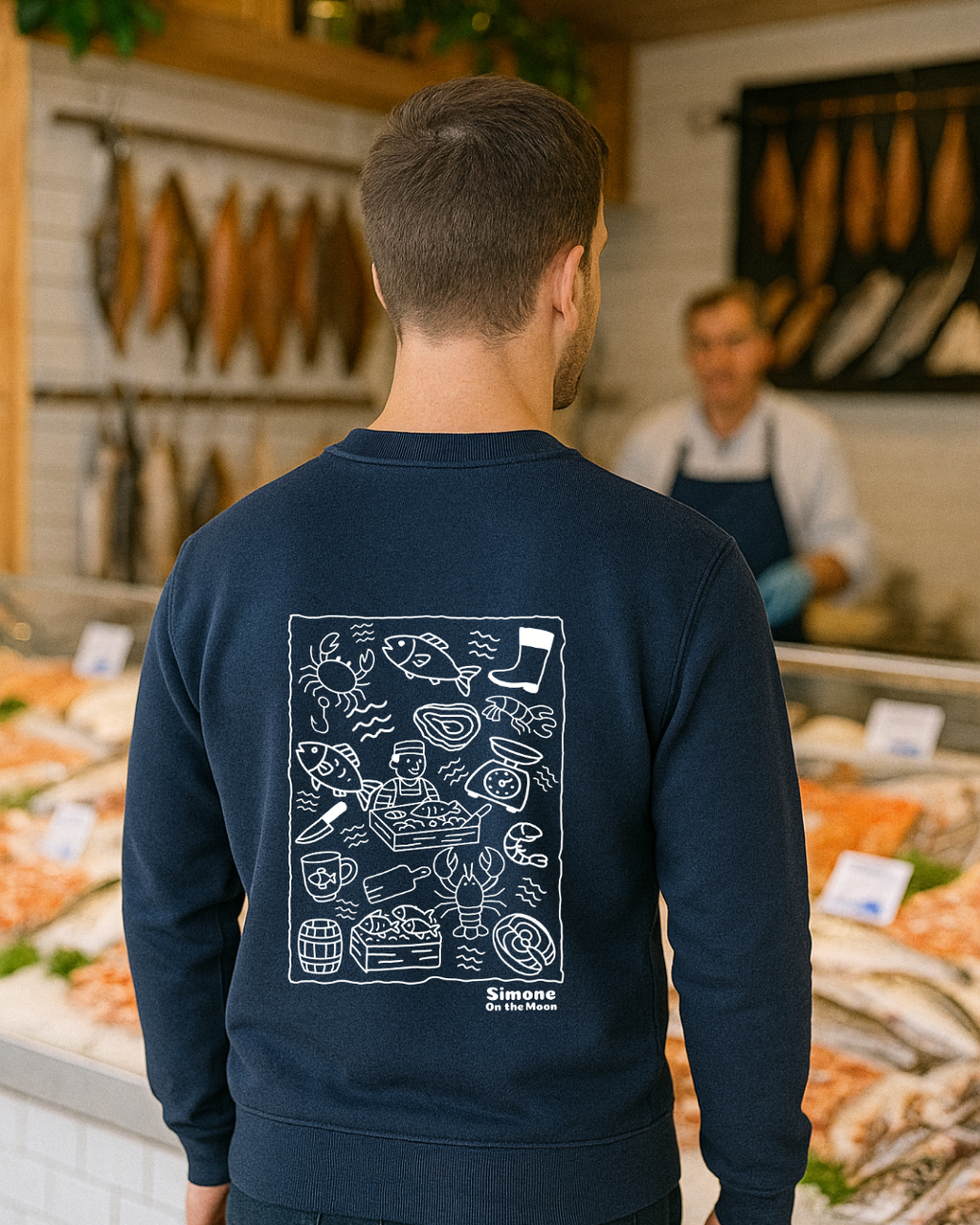 Sweat à capuche Poissonnier(ère) — Bleu marine