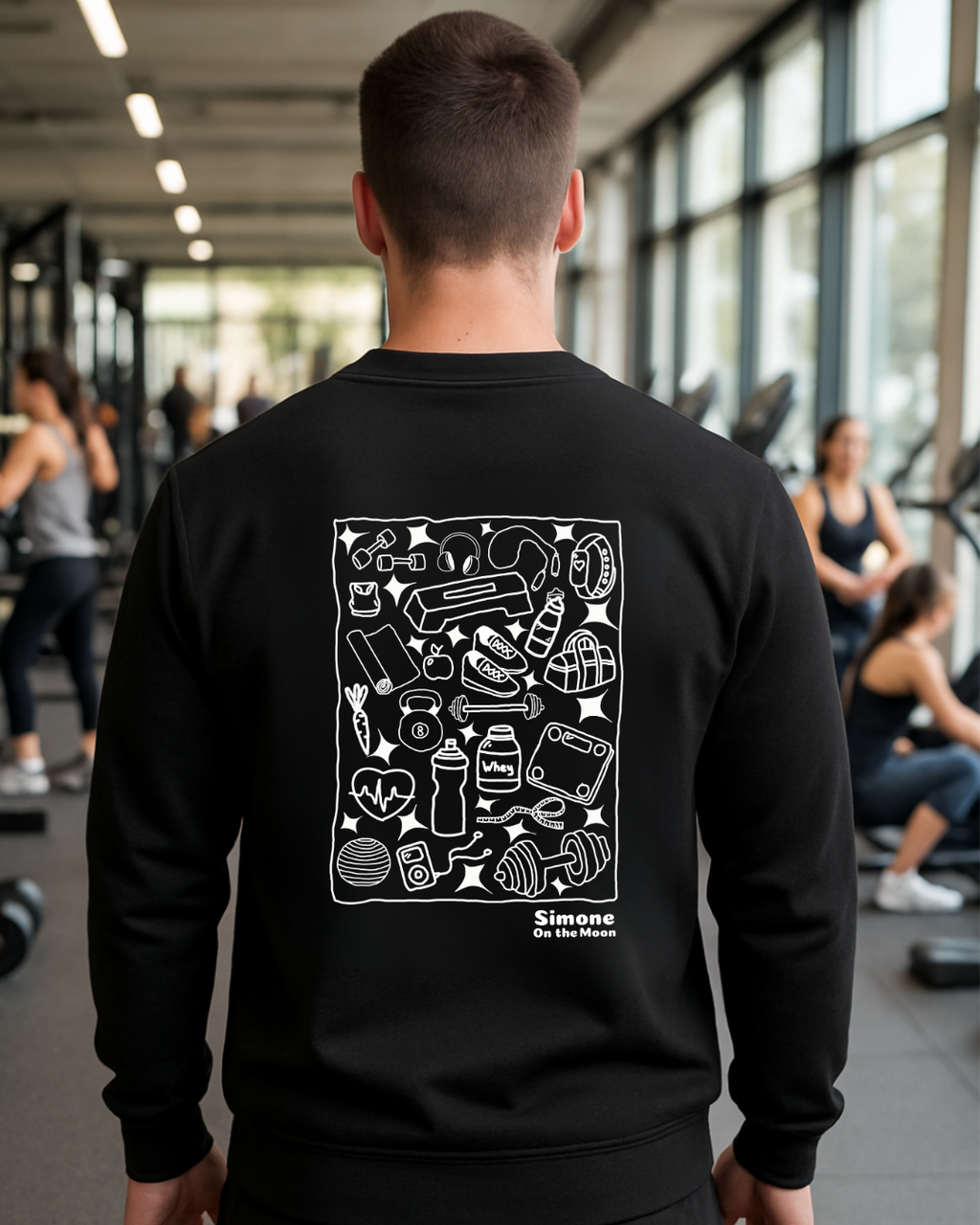 Sweat à capuche Prof de sport — Noir