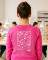 Sweat à capuche Prothésiste ongulaire — Rose